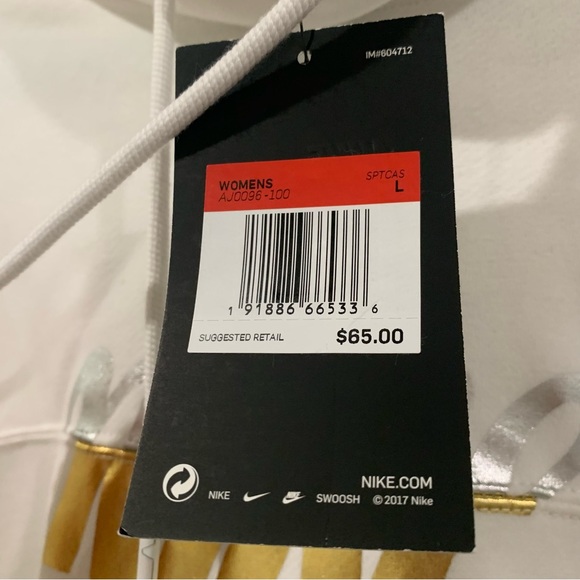 Nike Rally Gold Metallic Cropped Hoodie - Picture 8 of 9